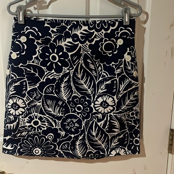 TALBOTS CANVAS A-LINE SKIRT - LEAFY TROPICAL women’s size 6 - Picture 2 of 7